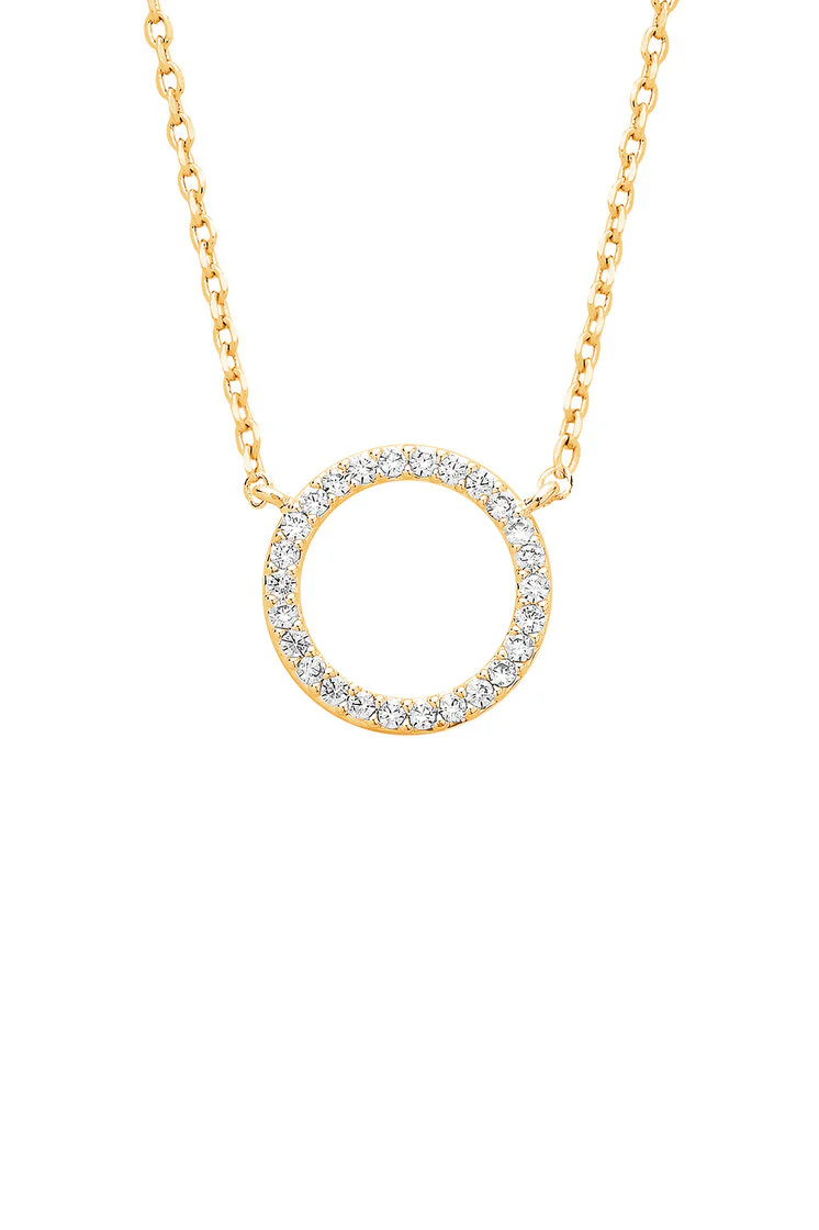 Circle CZ Necklace - Image 3