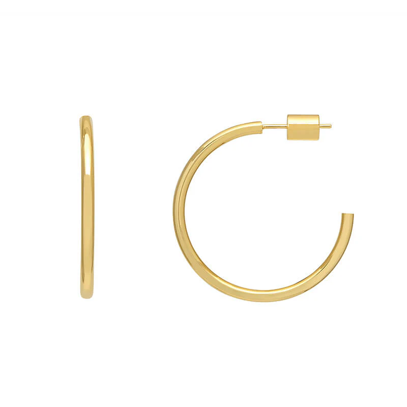 Large Chunky Hoop Earrings - Image 5