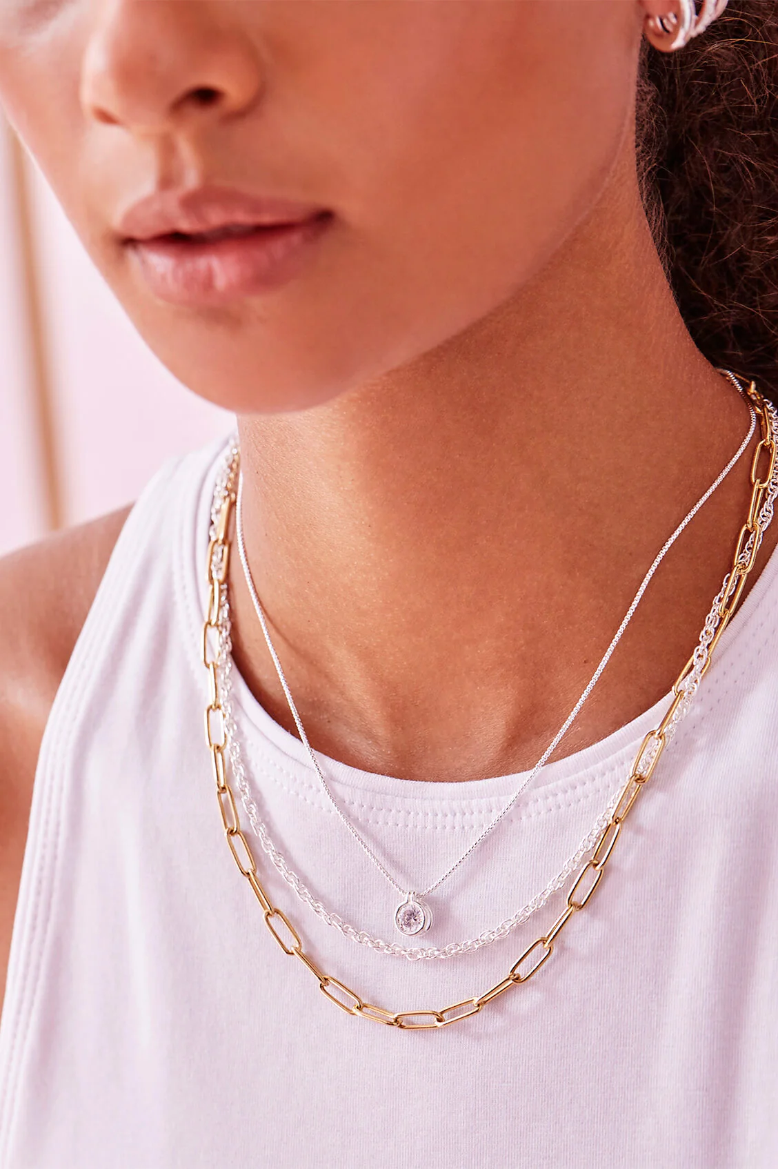 Paperclip Link Chain Necklace - Image 7