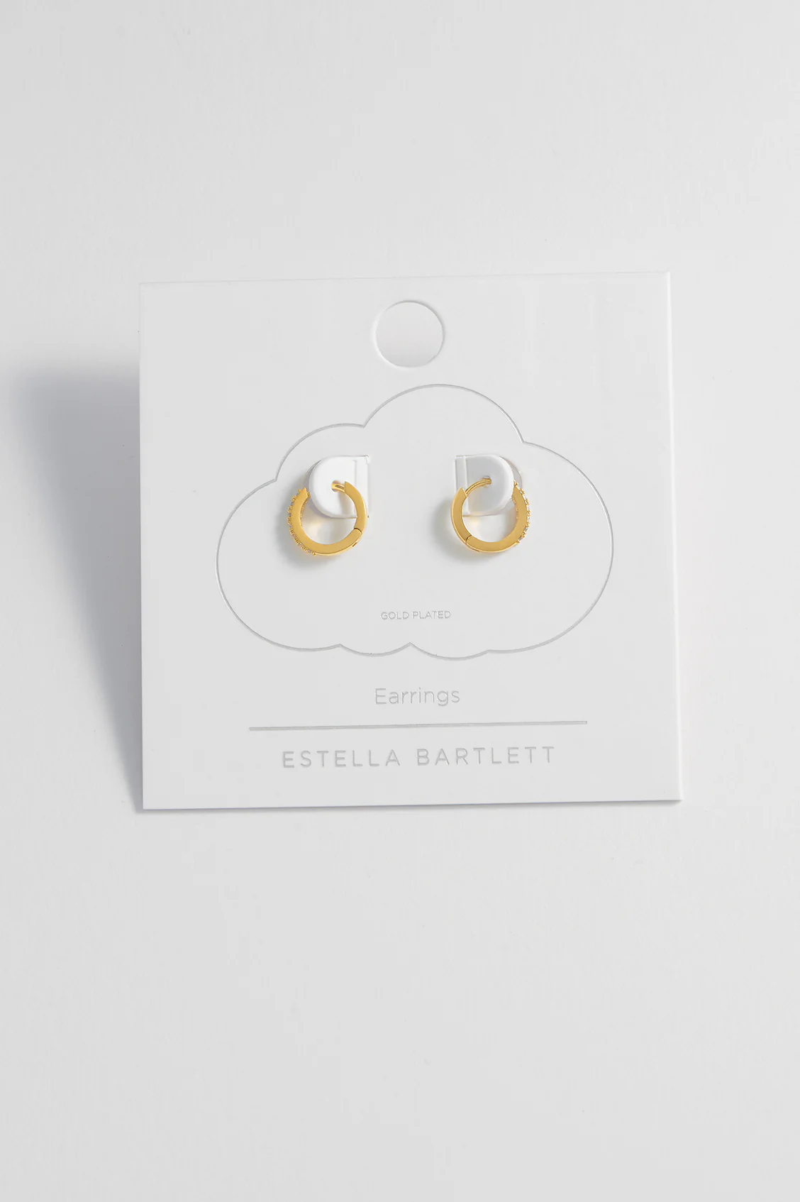 Hoop Earrings with White CZ - Image 6